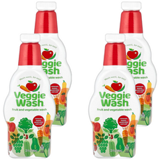 Veggie Wash 自然蔬菜水果洗潔劑, 4個, 946ml