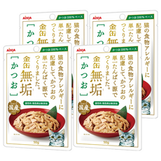 AiXiA 金罐無垢軟包貓餐包 2號, 50g, 4包, 鰹魚