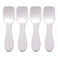 SALUS 佐藤金屬 圓弧造型餐具, 冰淇淋匙 方型 銀色, 4支