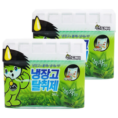 SANDOKKAEBI 山鬼怪 長效冰箱除臭劑 綠茶, 200g, 2個