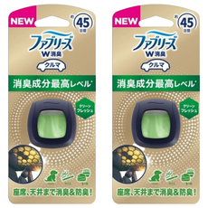 febreze 風倍清 最強除臭車用夾式香劑 2.2ml, 2個, 綠意清新