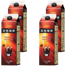 HAMAYA 炭燒低糖黑咖啡, 4個, 1L