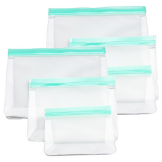 食品級矽膠保鮮袋3件組 混和顏色, 2組