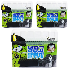 SANDOKKAEBI 山鬼怪 長效冰箱除臭劑 竹碳, 200g, 3個