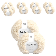 Babypoodle 嬰兒貴賓犬毛線, 6個, 米色