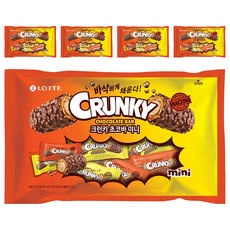 LOTTE 樂天 CRUNKY 迷你雙重可可脆, 405g, 5袋