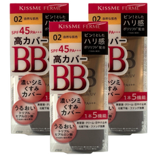 KISSME 奇士美 FERME FOR 媚ll光透美肌BB霜 #02 SPF45 PA+++, 3個, 自然色