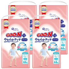 GOO.N 大王 日本境內版 SJ柔觸肌系列褲型尿布 9~14kg, L, 176片