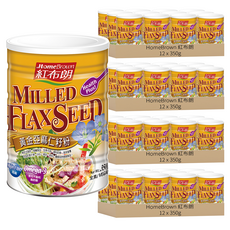 HomeBrown 紅布朗 黃金亞麻仁籽粉, 350g, 48罐