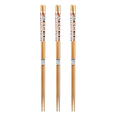 SUNLIFE 112588 卡通長竹筷(香菇/33CM), 香菇, Chopsticks, 3入