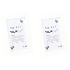 iINDOORS北歐簡約實木相框 4 x 6吋 150g, 白色, 2件