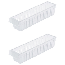 inomata 0380 冰箱長形收納盒, 1入, 2個