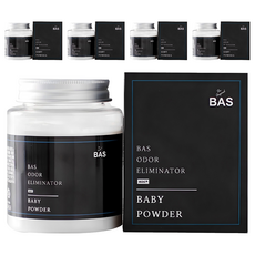 BAS 迷你Plus車用除臭劑 嬰兒爽身粉香, 5個, 160ml, 160g