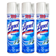 Lysol 來舒 消臭清新噴霧 春天瀑布, 19oz, 3瓶
