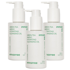 INNISFREE 台灣公司貨 綠茶保濕胺基酸卸妝油, 3個, 150ml