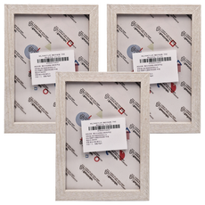 FANCY LIFE 簡約木紋相框, 清新白木紋, 3個