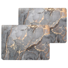 特大軟式 科技絨吸水防滑地墊 45 x 75cm 金色璀璨, 金色大理石紋, 2個