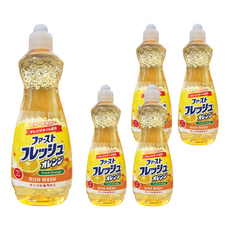 第一石鹼 Funs果香洗碗精 柑橘香, 5個, 600ml