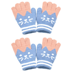 兒童防寒保暖可愛小貓針織手套