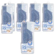 柴語錄 鋁合金 套尺 4個 DTD5043 15cm, 藍色, 6盒