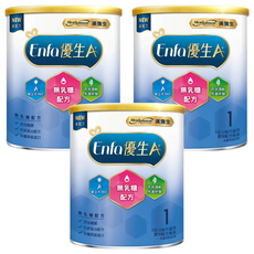 Mead Johnson 美強生 Enfa A+ 優生A+ 無乳糖嬰兒配方, 3個, 370g