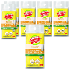 3M Scotch-Brite 海綿菜瓜布 防刮耐用, 6個, 黃色, 1個裝