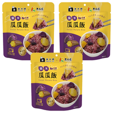 master mi 米大師 常溫熟飯 紫米瓜瓜飯 全素, 220g, 3包