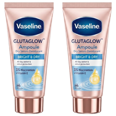 Vaseline 凡士林 制汗爽身精華凝乳 乾爽透亮, 2個, 45ml