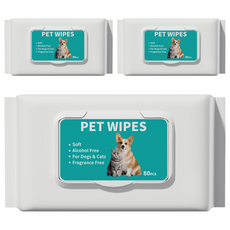 PET DAILY LAB 毛孩日常研究社 寵物清潔濕巾, 3個, 80個裝