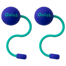 Oolab 良杯製所 泡泡糖矽膠防塵吸管蓋 細口徑吸管 甜酷藍, 1個, 2個