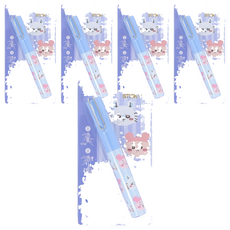 sun-star STICKYLE 攜帶型剪刀, 吉伊卡哇粉紫, 5個