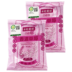 稻味 米粒星球 米泡芙 草莓, 60g, 2個