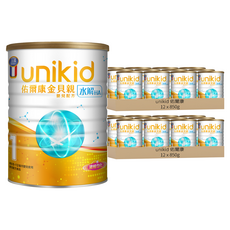 unikid 佑爾康 金貝親水解嬰兒配方 1號, 850g, 24罐