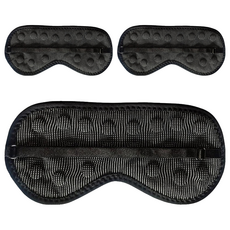 石墨烯遮光遠紅外線柔軟不倒絨眼罩 20顆磁石 睡眠專用, 3個, 1個裝