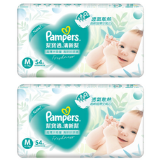 Pampers 幫寶適 原廠公司貨 清新幫黏貼型紙尿褲/尿布 6~11kg, M, 108片