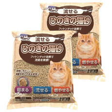 LIFELEX 天然貓砂 日本製, 檜木, 14L, 2袋