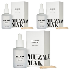 MUZ MAK 溫和卸甲液 附木棒 10支, 30ml, 3瓶