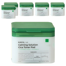 eunyul 積雪草鎮靜爽膚棉片 190ml, 60片, 6罐