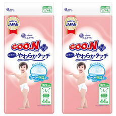 GOO.N 大王 日本境內版 SJ柔觸肌系列 黏貼型尿布 9~14kg, 88片, L