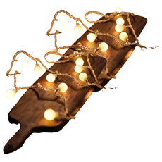 造型燈串 圓球 電池款 600cm, 暖白, 2個