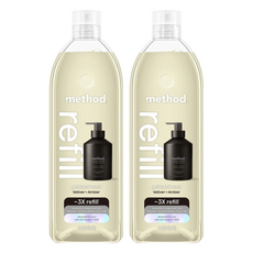 method 金緻洗手乳 補充瓶 夜幕黑 岩蘭草 + 琥珀, 2瓶, 1L