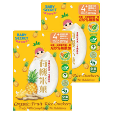 BABY SECRET 寶寶的秘密 有機米菓, 鳳梨, 36g, 2盒