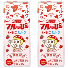 農協 日向 夏草莓牛奶, 200ml, 2個