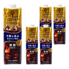 KEY 微糖咖啡飲, 1L, 5瓶