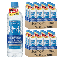 SunTORY 三得利 特水 瓶裝水, 48個, 600ml