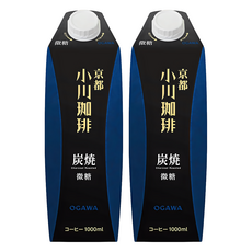 OGAWA 小川珈琲 京都炭燒咖啡-微糖, 2個, 1L