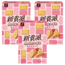 77 新貴派 mini夾心餅乾 清甜草莓口味, 49.6g, 3個