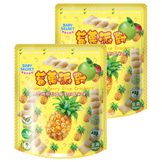 BABY SECRET 寶寶的秘密 有機米餅, 鳳梨 + 蘋果 + 蔓越莓, 25g, 2包