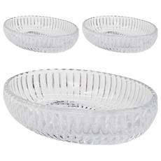 玻璃肥皂盤, 單一顏色, 3個