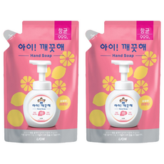 LION 獅王 趣淨 泡沫洗手乳 檸檬香 補充包, 450ml, 2個